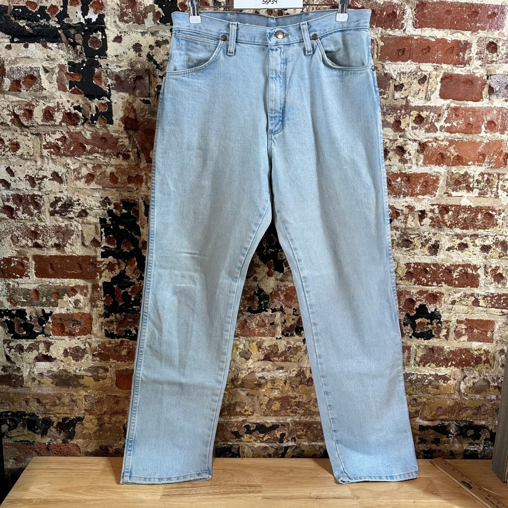 Wrangler lighter Wash Jeans western rodeo cowboy cut 13MWZ Mens 33x34